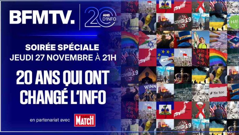 BFMTV : succès pour la soirée spéciale «BFMTV, 20 ans d’info» 
