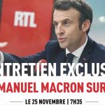 Emmanuel Macron sur RTL ce 25 novembre à 7h35