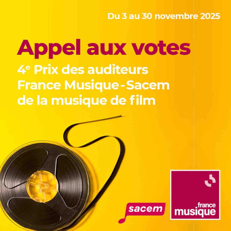 France Musique: appel aux votes 4ème Prix France Musique Sacem de la musique de film