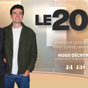 M6 : Hugo Décrypte, invité du «20.10» d’Anne-Sophie Lapix, dimanche 16 novembre
