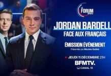 BFMTV : record historique d’audiences pour «LE FORUM BFMTV: Jordan Bardella face aux Français» jeudi 11 décembre