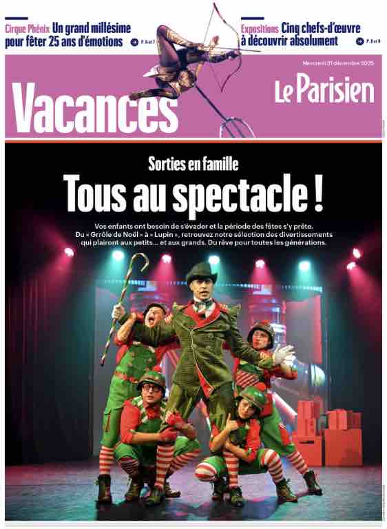 «Le Parisien» : supplément vacances Spécial Noël dans le journal du 17 décembre