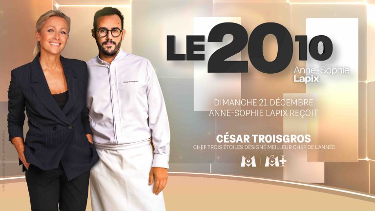 M6 : le chef César Troisgros invité du «20.10» d’Anne-Sophie Lapix ce dimanche 21 décembre