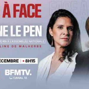 RMC/ BFMTV : Marine Le Pen invitée d’Apolline de Malherbe dans le «Face à Face» ce mardi 2 décembre