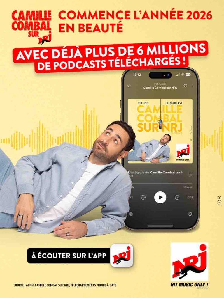 Camille Combal sur NRJ : 6 millions de podcasts téléchargés