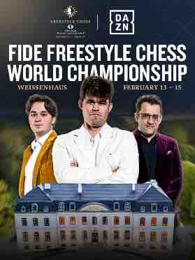 DAZN diffuseur du premier tournoi d’échecs freestyle du 13 au 15 février 2026