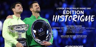Eurosport : records historiques pour l’Open d’Australie du 18 janvier au 1er février 2026