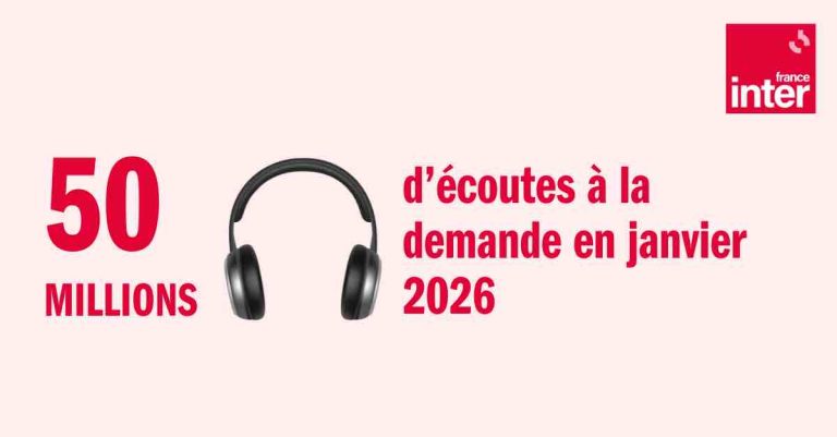 France Inter: 50 millions d’écoutes à la demande en janvier 2026