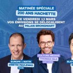 Europe 1 au Palais Brongniart à l’occasion des 200 ans d’Hachette Livre