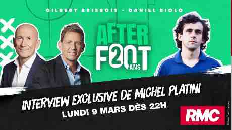 RMC : Michel Platini invité de l’«After Foot» ce lundi 9 mars 