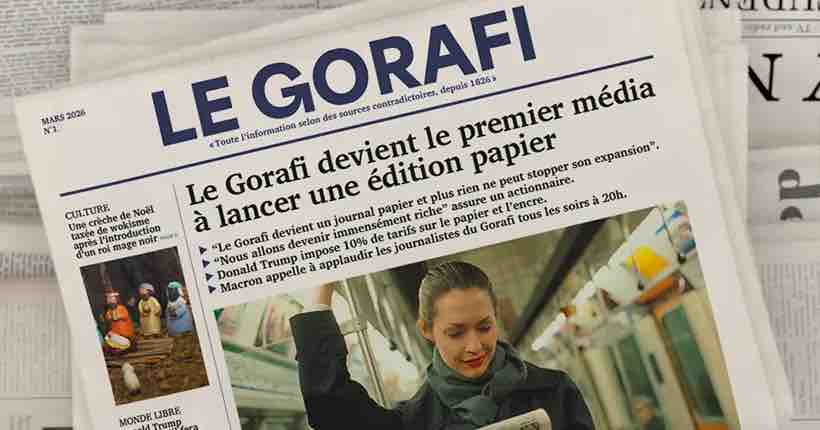 Du web au kiosque: Le Gorafi lance sa version papier pour s’affranchir des algorithmes