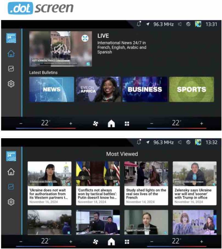 L’application France 24 dans les véhicules BMW