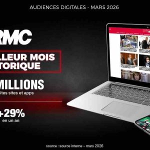 RMC : 2ème meilleur mois historique sur le digital en mars 2026