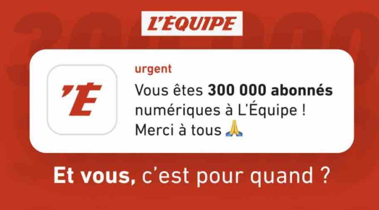 L’Équipe franchit les 300.000 abonnés numériques et accélère sa transformation digitale