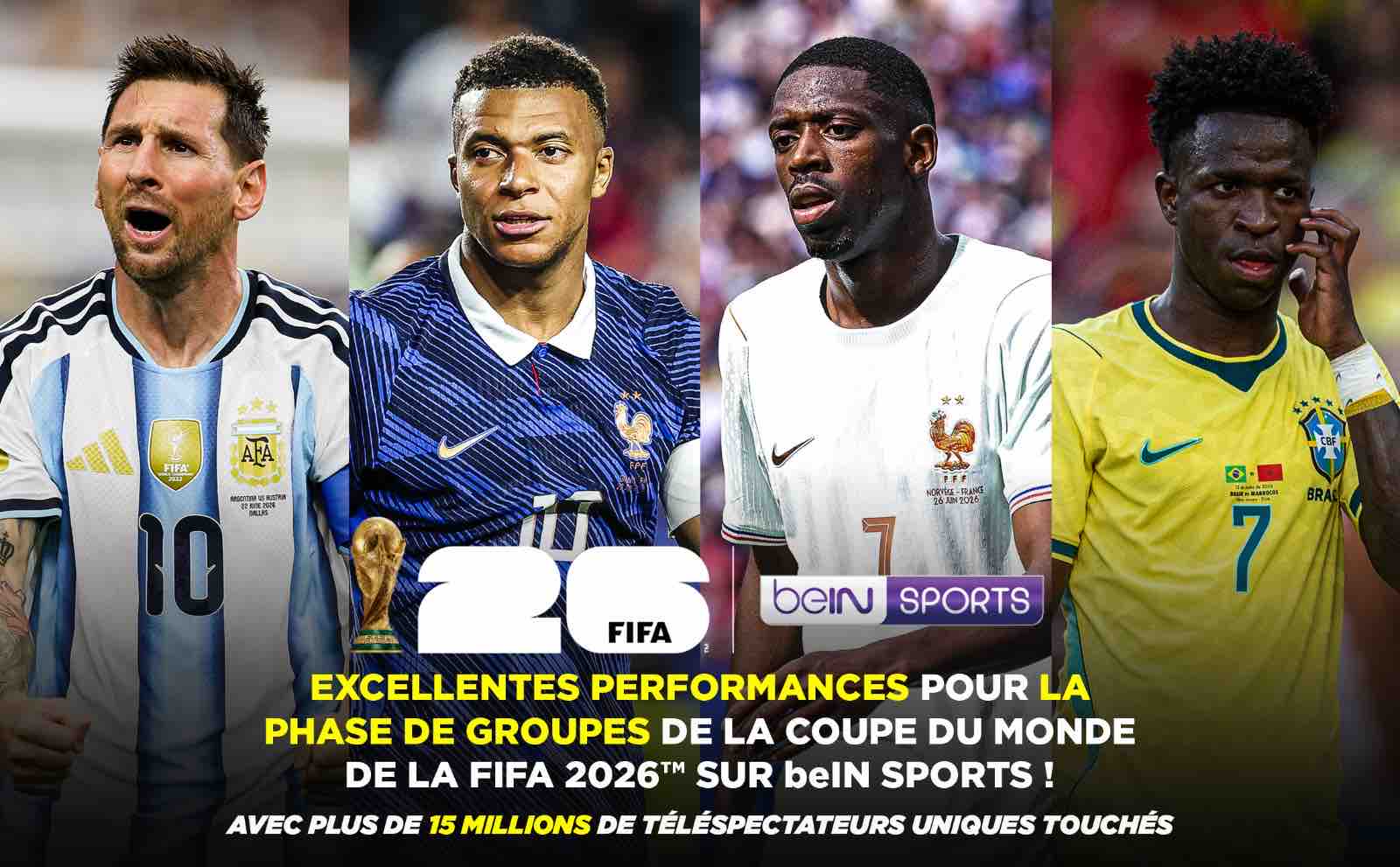 Coupe du Monde 2026: plus de 15 millions de téléspectateurs pour beIN SPORTS en phase de groupes