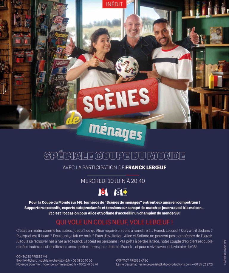 M6 : «Scènes de ménages» passe en mode Coupe du Monde avec Franck Leboeuf ce mercerdi 10 juin
