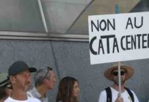 Mulhouse : manifestation contre le projet de data center de Microsoft