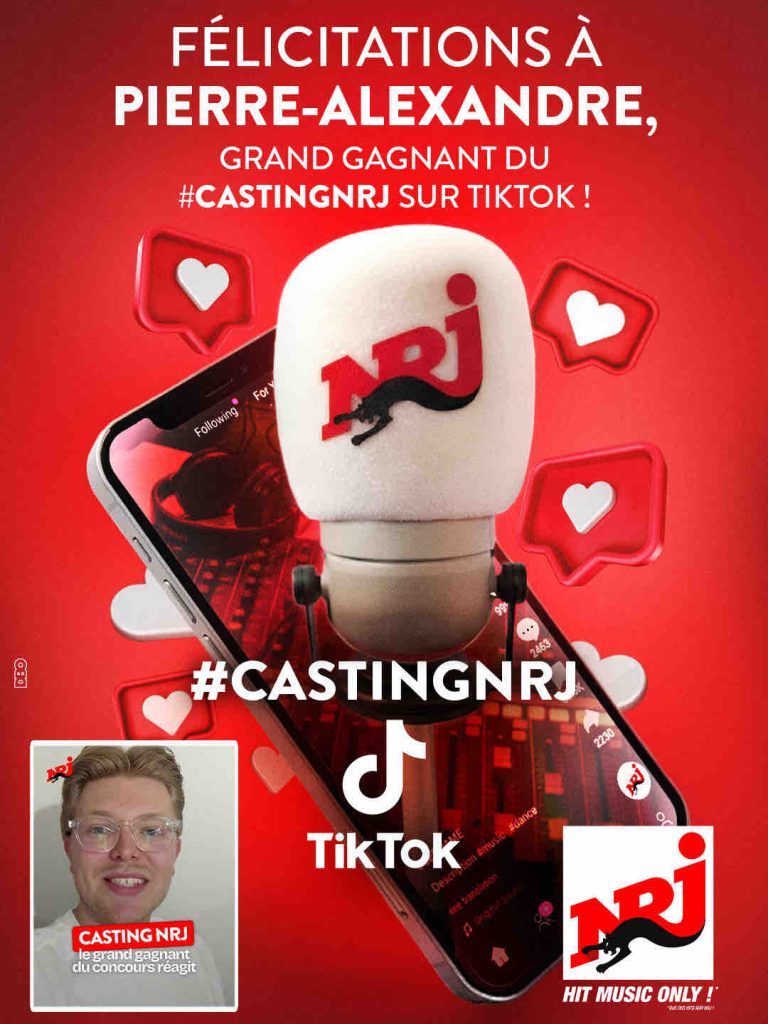 NRJ dévoile le gagnant de la 3e édition du #CastingNRJ sur TikTok