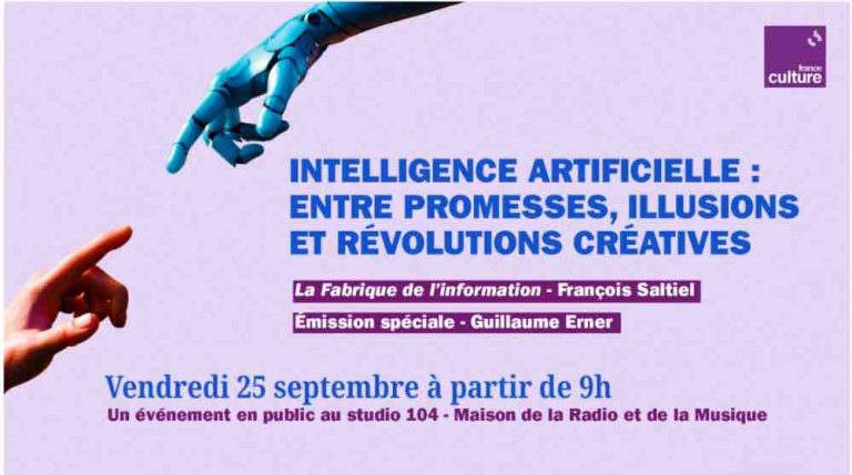 France Culture : une matinée consacrée à l’intelligence artificielle le 25 septembre