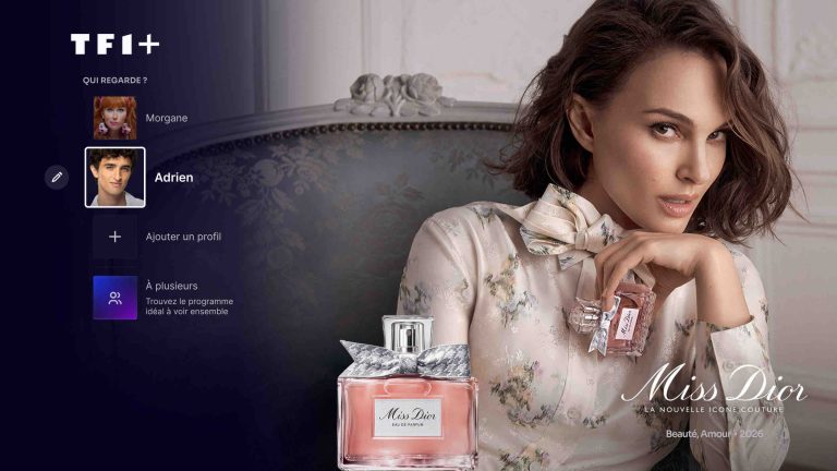 TF1+ : Parfums Christian Dior inaugure le format publicitaire Profile Wall