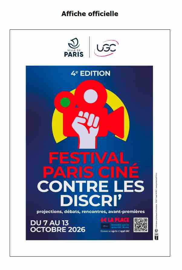 UGC et la Ville de Paris lancent la 4e édition de Paris Ciné contre les Discri’