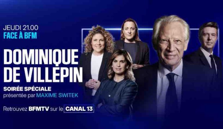 BFMTV : Dominique de Villepin invité de «Face à BFM» ce jeudi 22 octobre